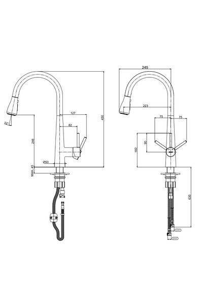 Eca Dalia Minimal Spiral Sink Faucet402118056