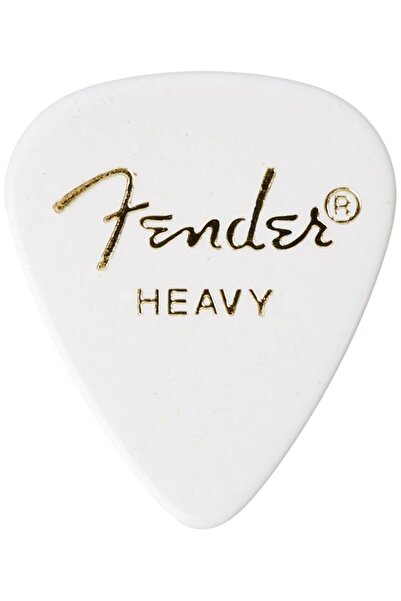 FENDER 351 Premium Celluloid Picks White Moto - Heavy - 1 Adet Pena