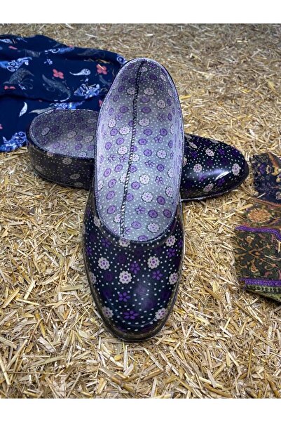 Emek Çiçekli Kadın Kamp Gezi Bahçe Lastik Ayakkabı