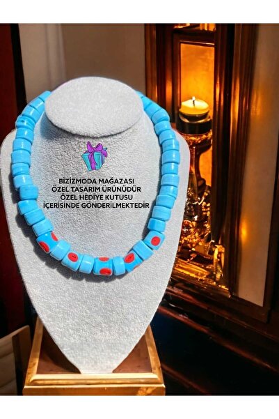 bizizmoda الطابق السفلي الزجاج حبة Serenay الزجاج قلادة عين الشر حبة قلادة