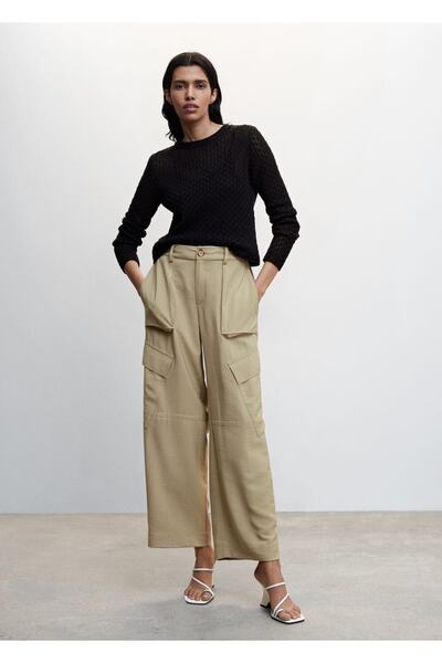 MANGO Woman Cepli Kargo Pantolon