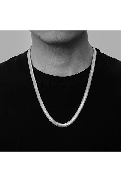 Bylin سلسلة ثعبان مسطحة من الفولاذ المقاوم للصدأ - طول السلسلة 65 سم (السماكة...