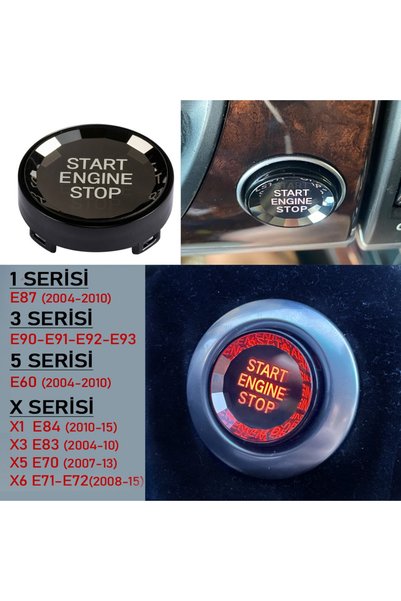 vagparts BMW CRYSTAL GLASS START STOP BUTPN COVER E60 E90 E87 X3 X5