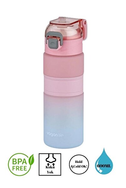 Vagonlife Motivation Bottle - Çift Renkli Pipetsiz 600 ml