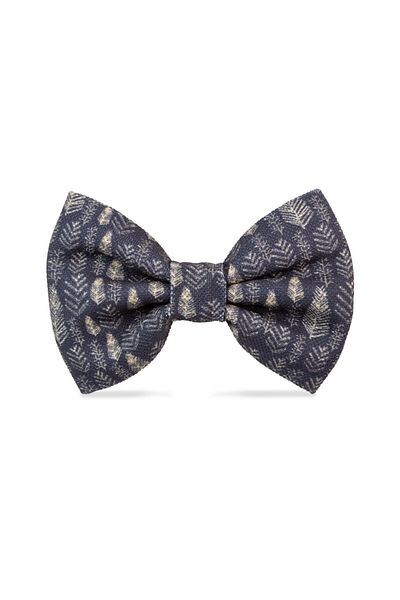 Lusi Doog Black Patterned and Yellow Dog Bow Tie Set of 2