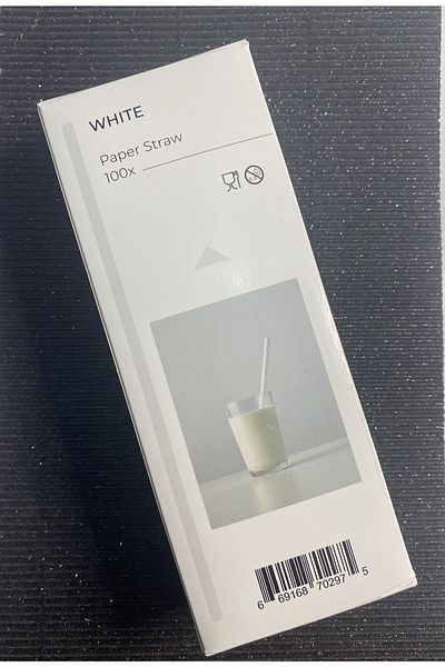 MY ZEY White (paper Straw) Paper Straw 100pcs 6 Mm*200 Mm