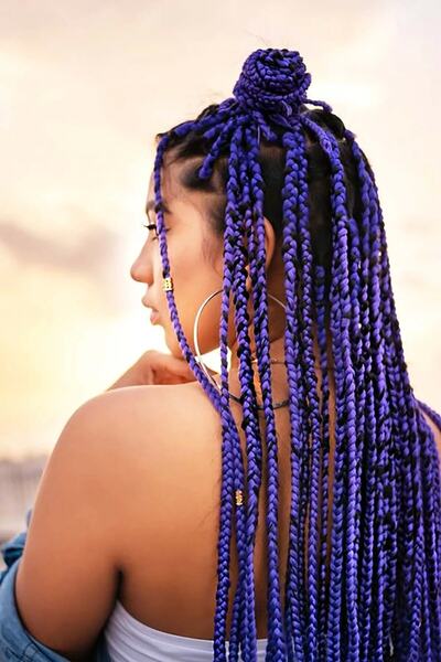 PRVT 60cm 100gr. Afrika Zenci Örgüsü Box Braid Iki Renk Ombreli Sentetik Saç