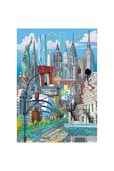 EDUCA 1000 Piece New York Puzzle Jigsaw Puzzle - Carlo Stanga