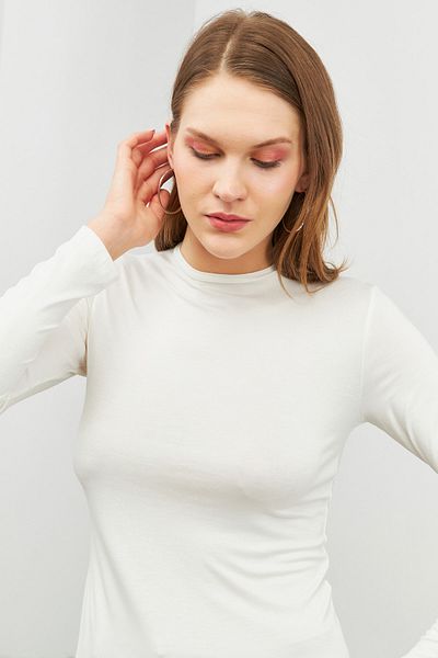 Bukamiss Women's White Crew Neck Body