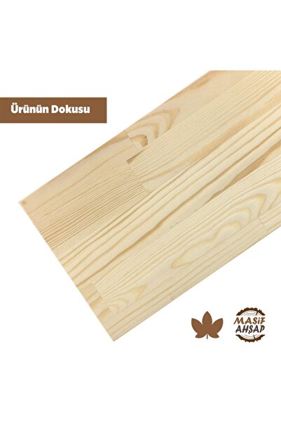 WOODLIFE Çam Ahşap Plaka - 1. Sınıf Masif Panel Eni 120cm - Boyu 200cm - Kalı...