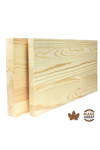 WOODLIFE Çam Ahşap Plaka - 1. Sınıf Masif Panel Eni 20cm - Boyu 50cm - Kalınl...