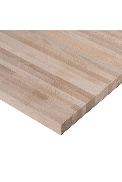 iAhşap (Ebat 10x20 cm-Kalınlık 30 MM-1 Adet) Kayın Masif Panel Ahşap Plaka Ta...