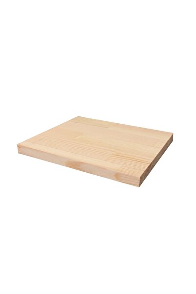 iAhşap (Ebat 20x30 cm-Kalınlık 18 MM-1 Adet) Çam Masif Panel Ahşap Plaka Tabaka