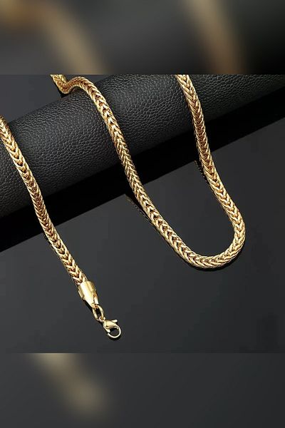 The Collection Fox Tail Steel Men's Necklace