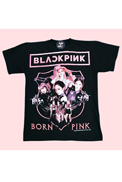 RYO FASHİON BLACK PINK GROUP Παιδικό μπλουζάκι με στάμπα και κοντά μανίκια, Μ...