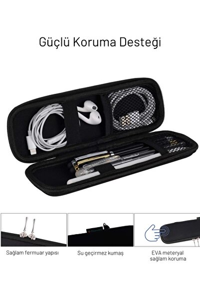 Fuchsia حقيبة قلم ستايلس حقيبة حمل محمية بمادة إيفا مع مقصورات لأقلام اللمس