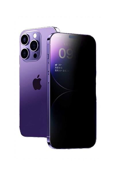 Genel Markalar Iphone 14pro 5d Prıvacy Hayalet Cam Tam Kaplayan Kırılmaz Ekra...