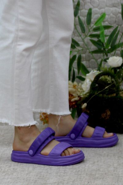 Mehmet Mete EZ0118 Pool Beach Sea Shoes Light Comfortable Women's Slippers Sandals