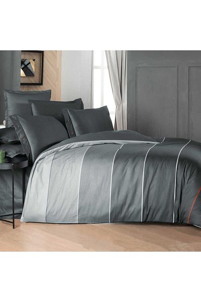 Sarev Benjamin Cotton Satin Double Duvet Cover Set Black V1