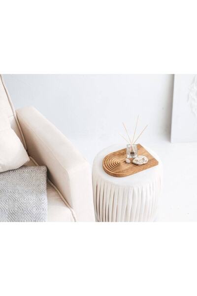 kozawoodart Boho Ahşap Gökkuşağı Sunum Tepsisi Ve Takılık