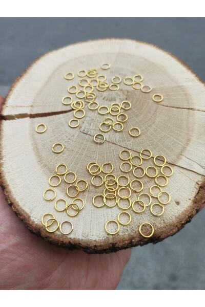 Flower 250 Adet - 6 Mm Takı Halkası, Takı Teli, Kesik Halka, Yuvarlak Takı Halkası Gold