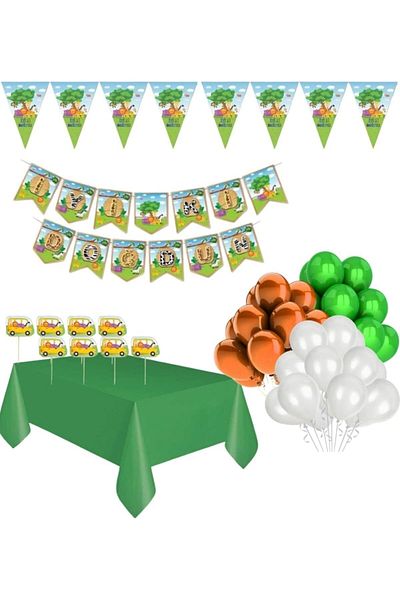 Mini Parti MINI PARTY STORE Safari Themed Birthday Decoration Set