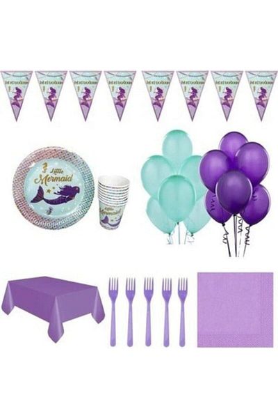Mini Parti MINI PARTY STORE Σετ Γενεθλίων Γοργόνας για 16 ΠΑΡΑΓΩΓΕΣ