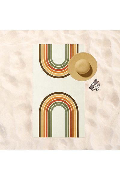 The Lucid Lab Rainbow / Retro Πετσέτα Παραλίας - Microfiber