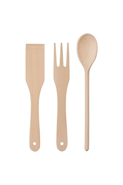 IKEA FILBUNKE kitchen utensils set, beech, 3 items