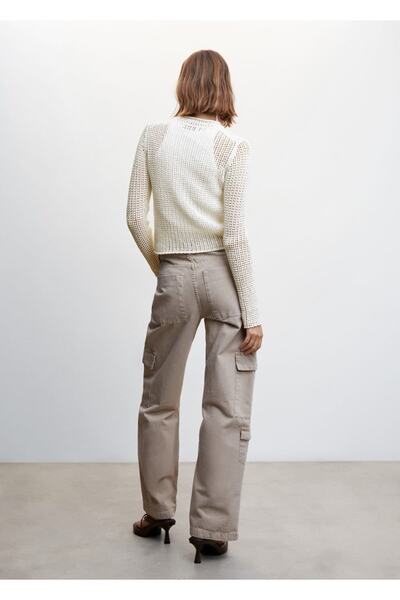 MANGO Woman Ajur Örgü Perkins Yaka Kazak
