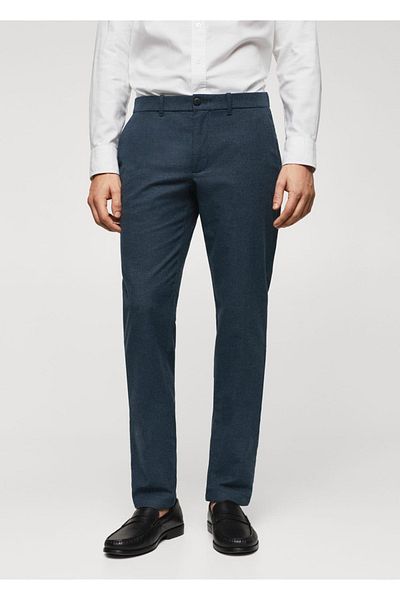 MANGO Man Βαμβακερό παντελόνι Slim Fit