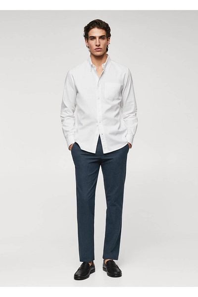 MANGO Man Βαμβακερό παντελόνι Slim Fit
