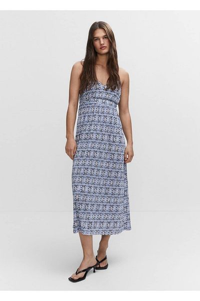 MANGO Woman Φόρεμα με υφή σταυρού πίσω