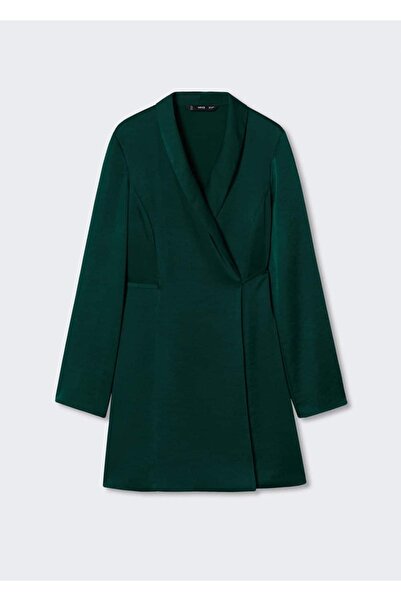 MANGO Woman Saten Elbise