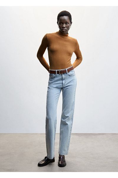 MANGO Woman Tkana koszulka