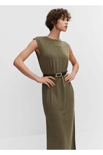 MANGO Woman Slit Modal Dress