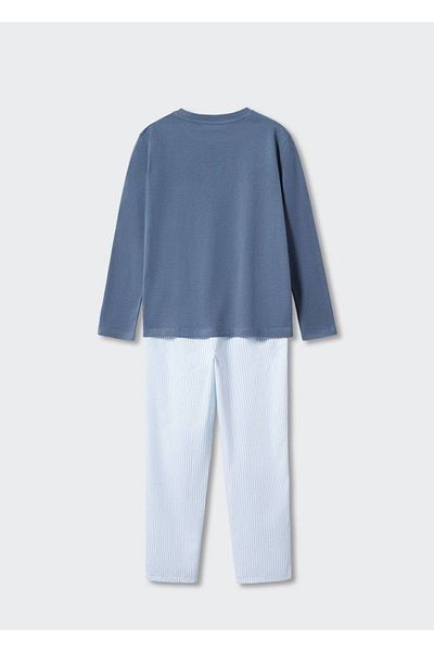 MANGO Kids Set de pijamale portocalii pentru copii