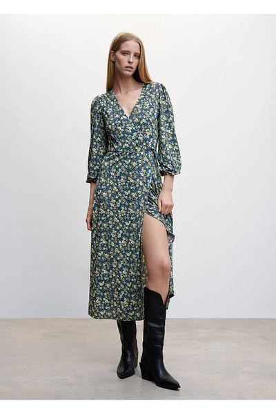 MANGO Woman Rochie cu decupaj cu model