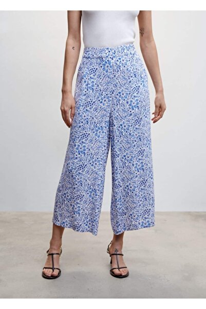 MANGO Woman Çiçek Desenli Culotte Pantolon