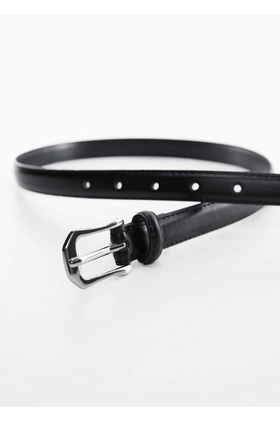 MANGO Woman Rectangular Buckle Belt