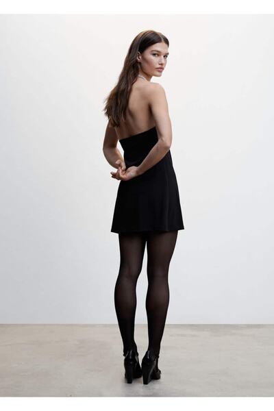 MANGO Woman Kristal Detaylı Drape Elbise