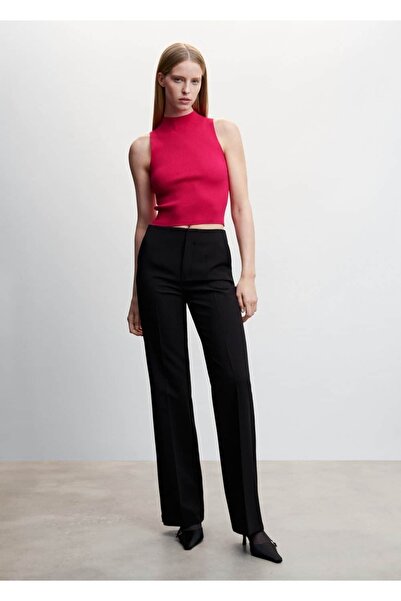 MANGO Woman Μπλουζάκι με ψηλό γιακά