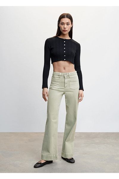 MANGO Woman Pantaloni de blugi cu buzunare
