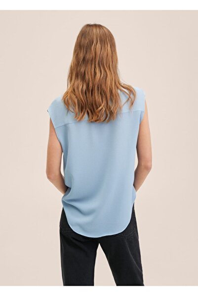 MANGO Woman Dokulu Askılı Bluz