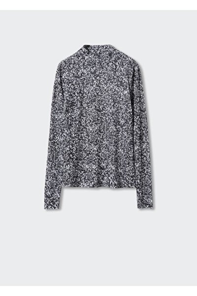 MANGO Woman Μακρυμάνικο μπλουζάκι με σχέδιο