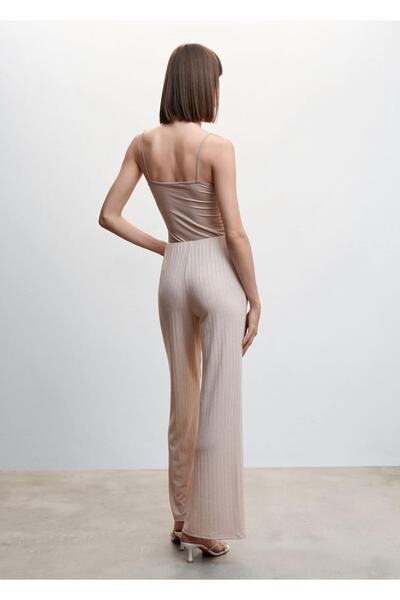 MANGO Woman Fitilli Dokuma Pantolon