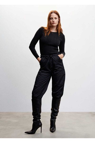 MANGO Woman Textured Round Neck Sweater