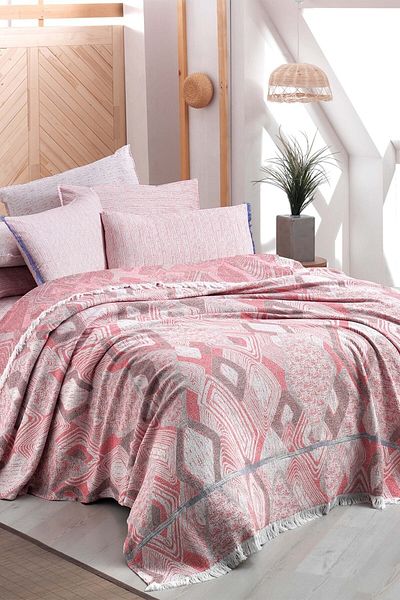 Sarev Pedro Red Single 100% Cotton Yarn Dyed Pique Set