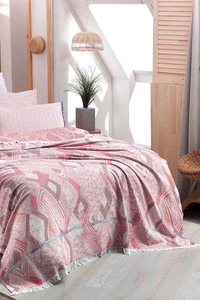 Sarev Pedro Red Single 100% Cotton Yarn Dyed Pique Set