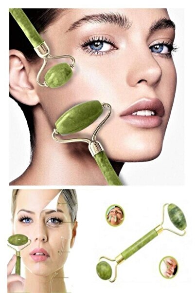 MUJGAN Doğal Çift Taraflı Yeşim Taşı Masaj Aleti